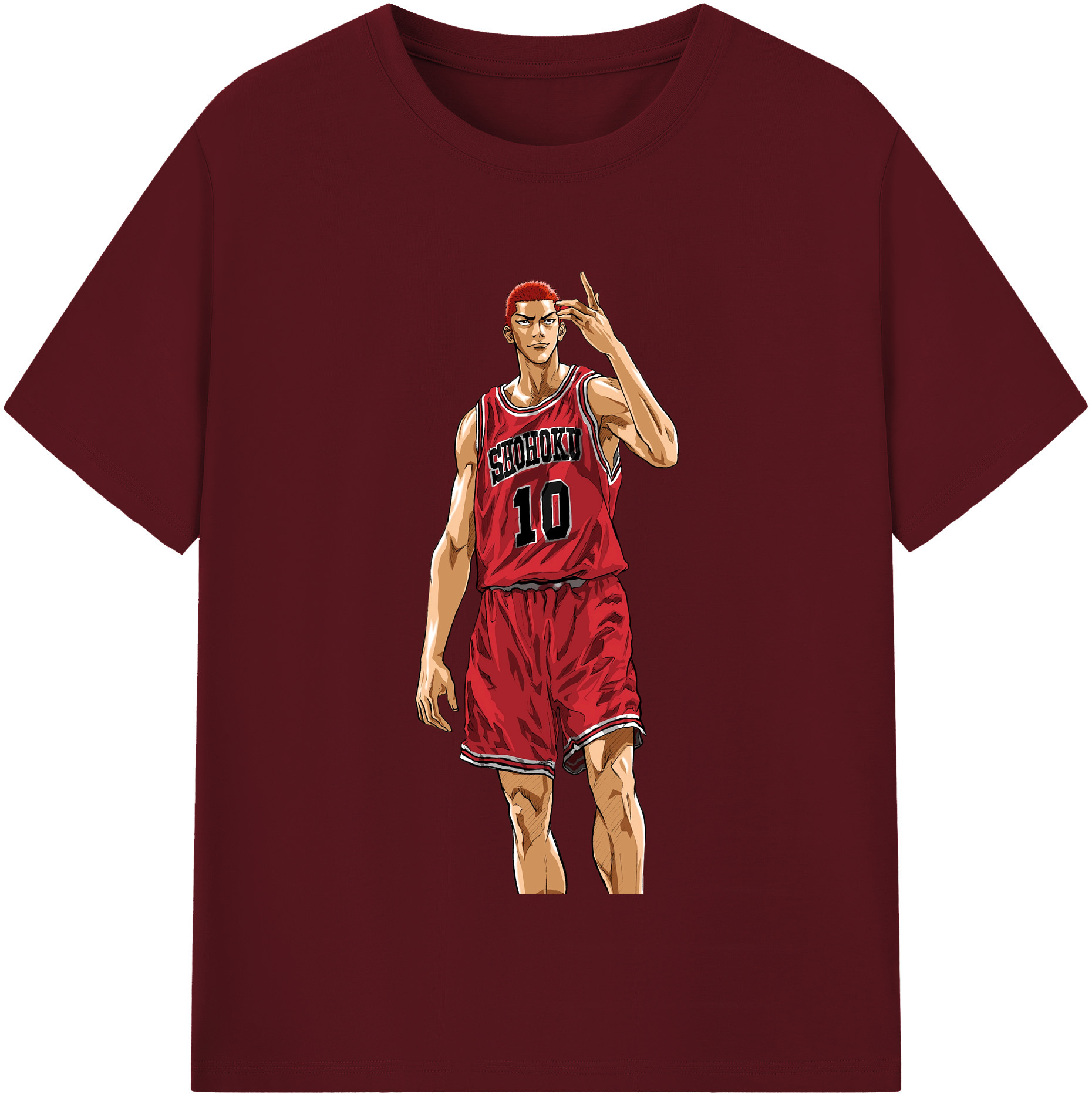 SLAM DUNK／スラムダンク 綿100％半袖Tシャツ（フロントプリント）